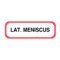 Nevs Position Labels - Lat.Meniscus 1/2" x 1-1/2" White w/Red & Black XP-290 - alternate 1